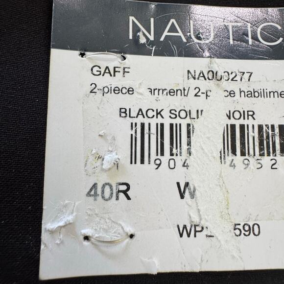 NAUTICA‎ MODERN FIT BI-STRETCH TWO BUTTON BLAZER IN BLACK NWT MEN'S SIZE 40R - Picture 13 of 13